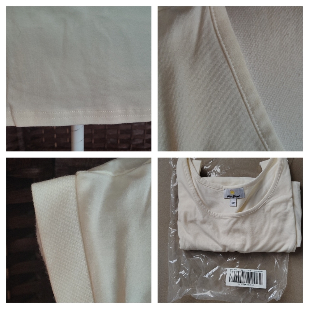 Kathleen Kirkwood‎ Swing Cami Sheer Georgette Back Peplum Pleated Tank Top Ivory - Picture 2 of 11